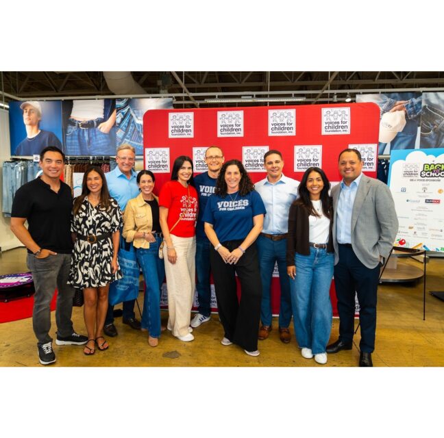 Voices For Children board members and staff at the Back-to-School shopping event