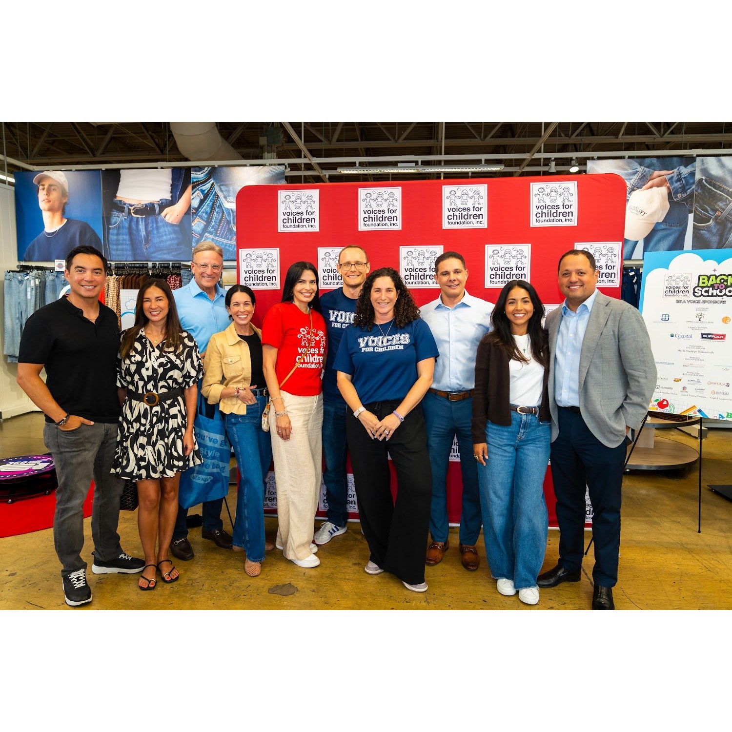 Voices For Children board members and staff at the Back-to-School shopping event