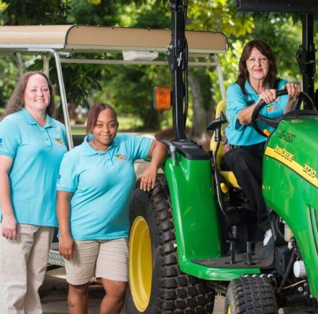 Tour guides at Fruit and Spice Park in the Redland