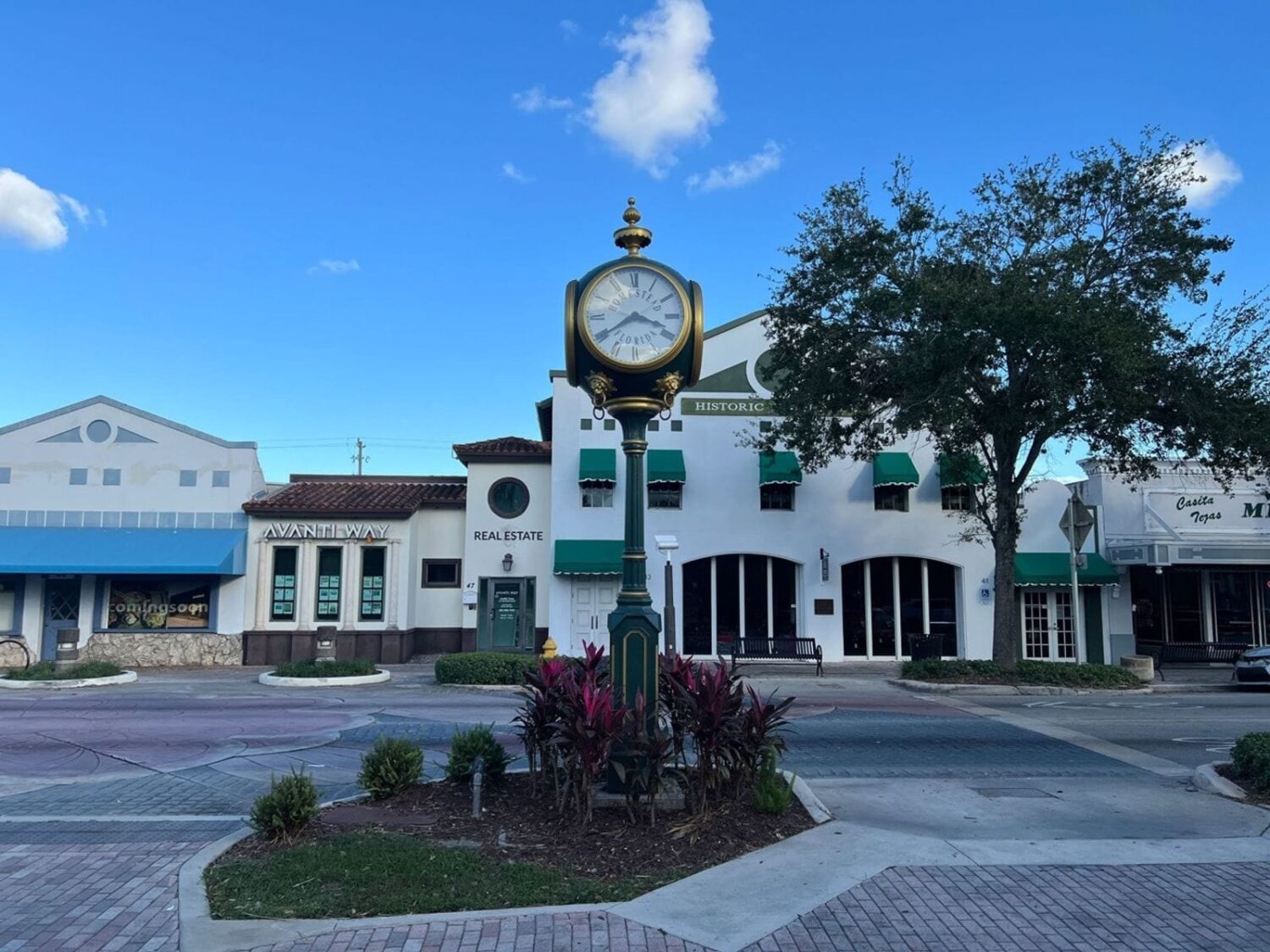 Downtown Homestead clock